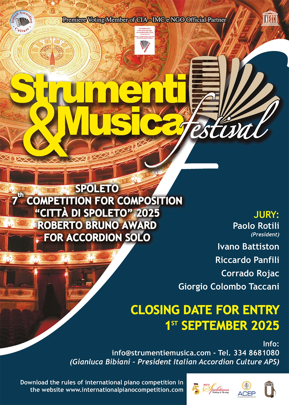 7th Competition for Composition "Città di Spoleto" Roberto Bruno Award 7th Competition for Composition "Città di Spoleto" Roberto Bruno Award