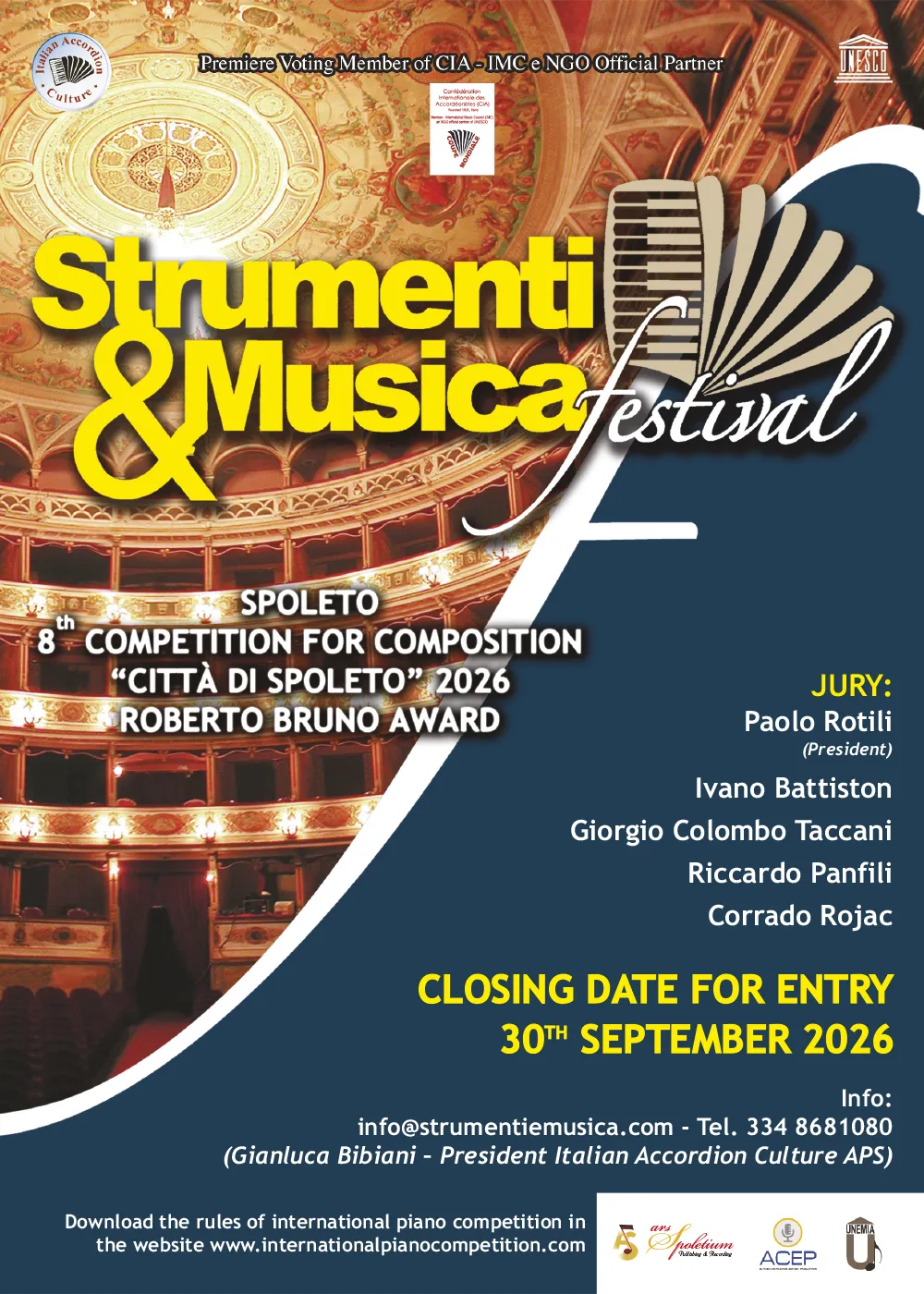 7th Competition for Composition "Città di Spoleto" Roberto Bruno Award