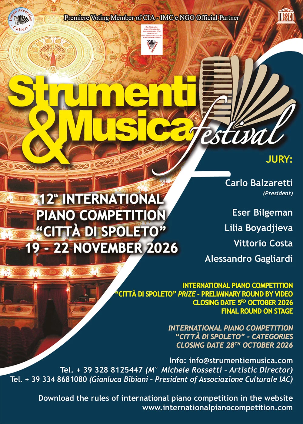 XII International Piano Competition “Città di Spoleto”